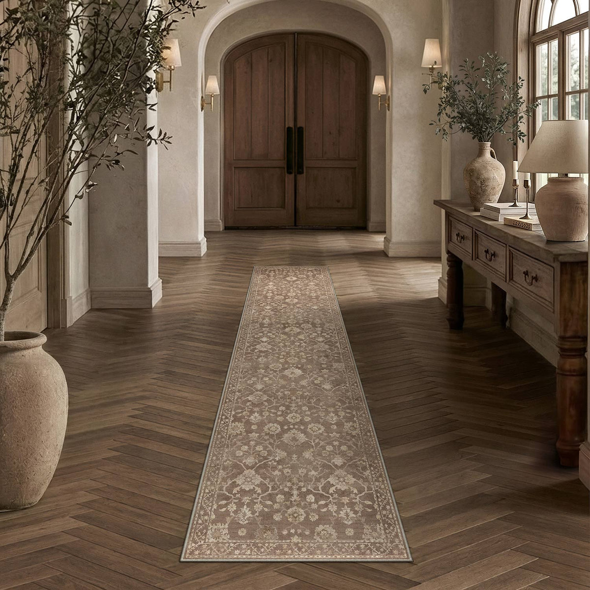 Oakwood Garden Brown Rug