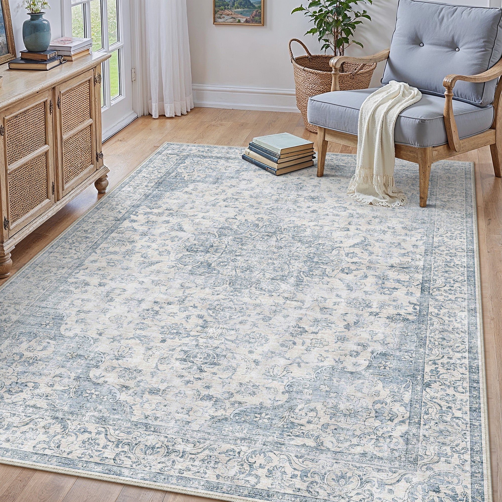 Violet Reverie Blue Rug