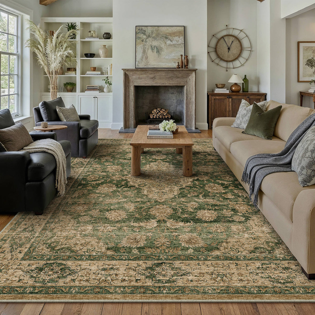 Gilded Manor Green Rug