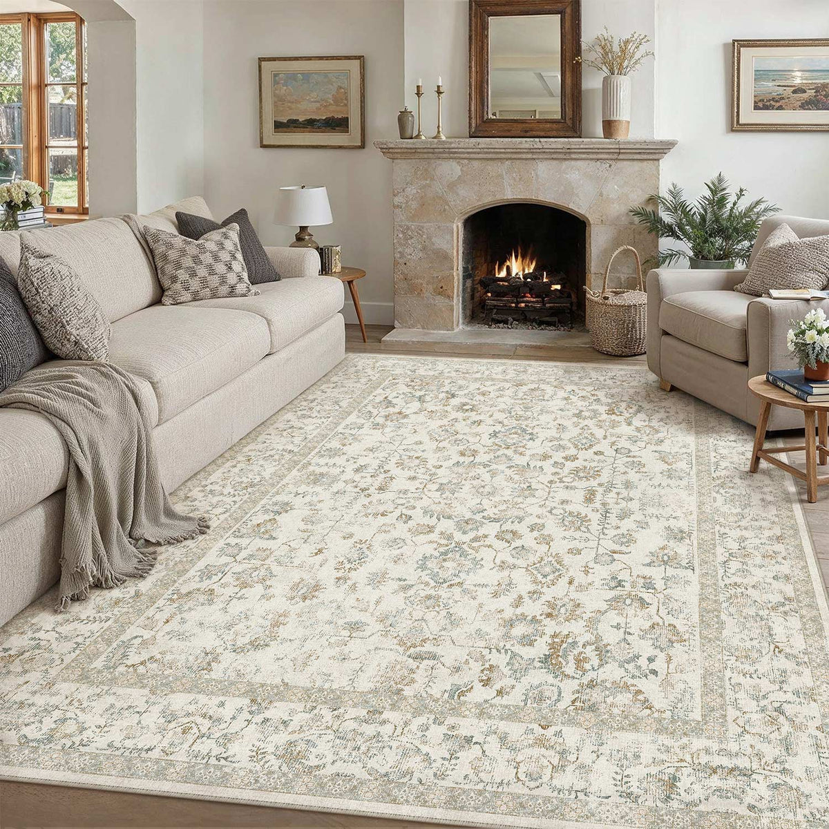 Timeless Vine Taupe Rug