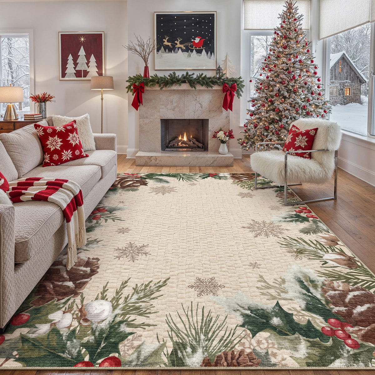 Holly Pine Beige Rug