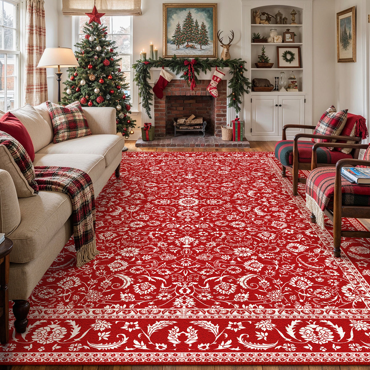 Millefleur Red Rug