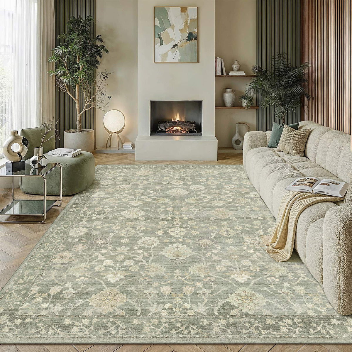 Oakwood Garden Green Rug