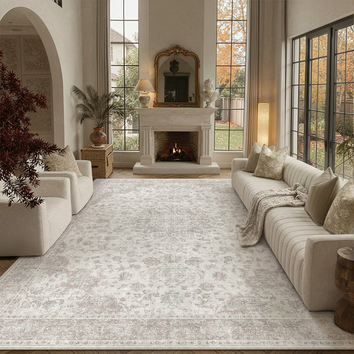 Violet Reverie Beige Rug