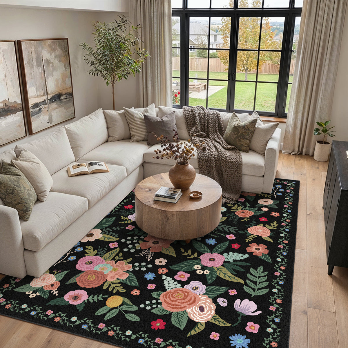 Alice Reverie Black Rug