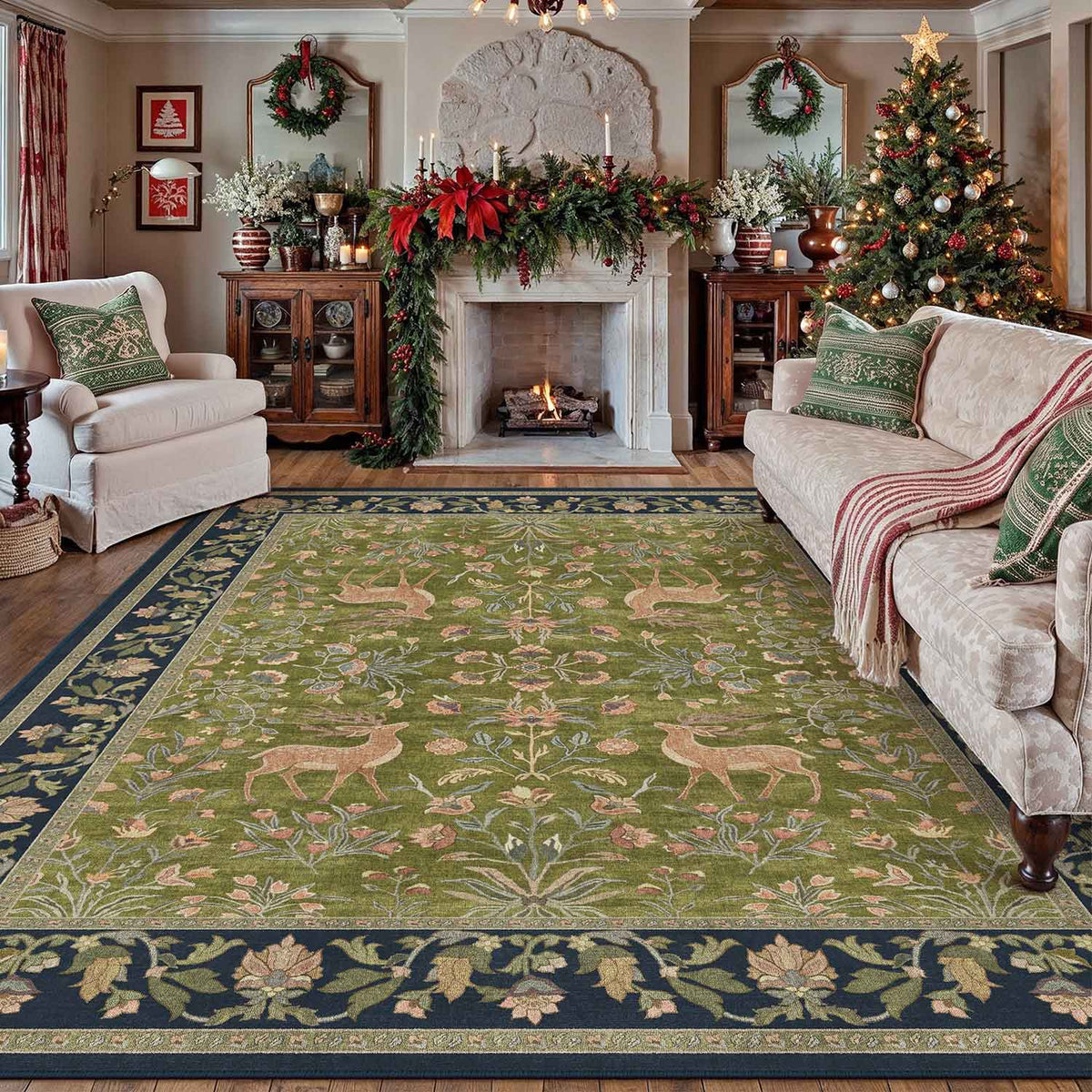 Woodland Whisper Green Rug