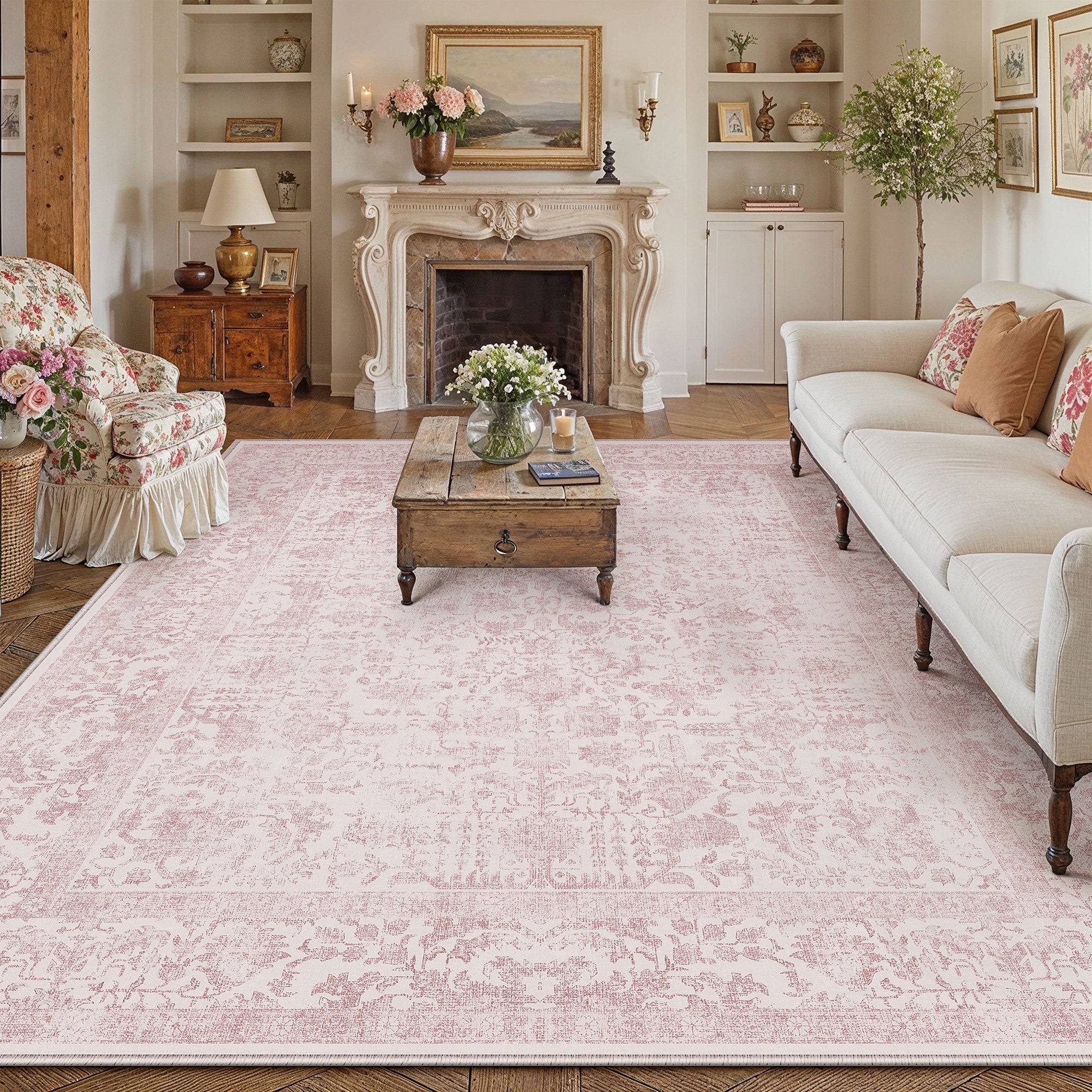 Amber Garden Pink Rug