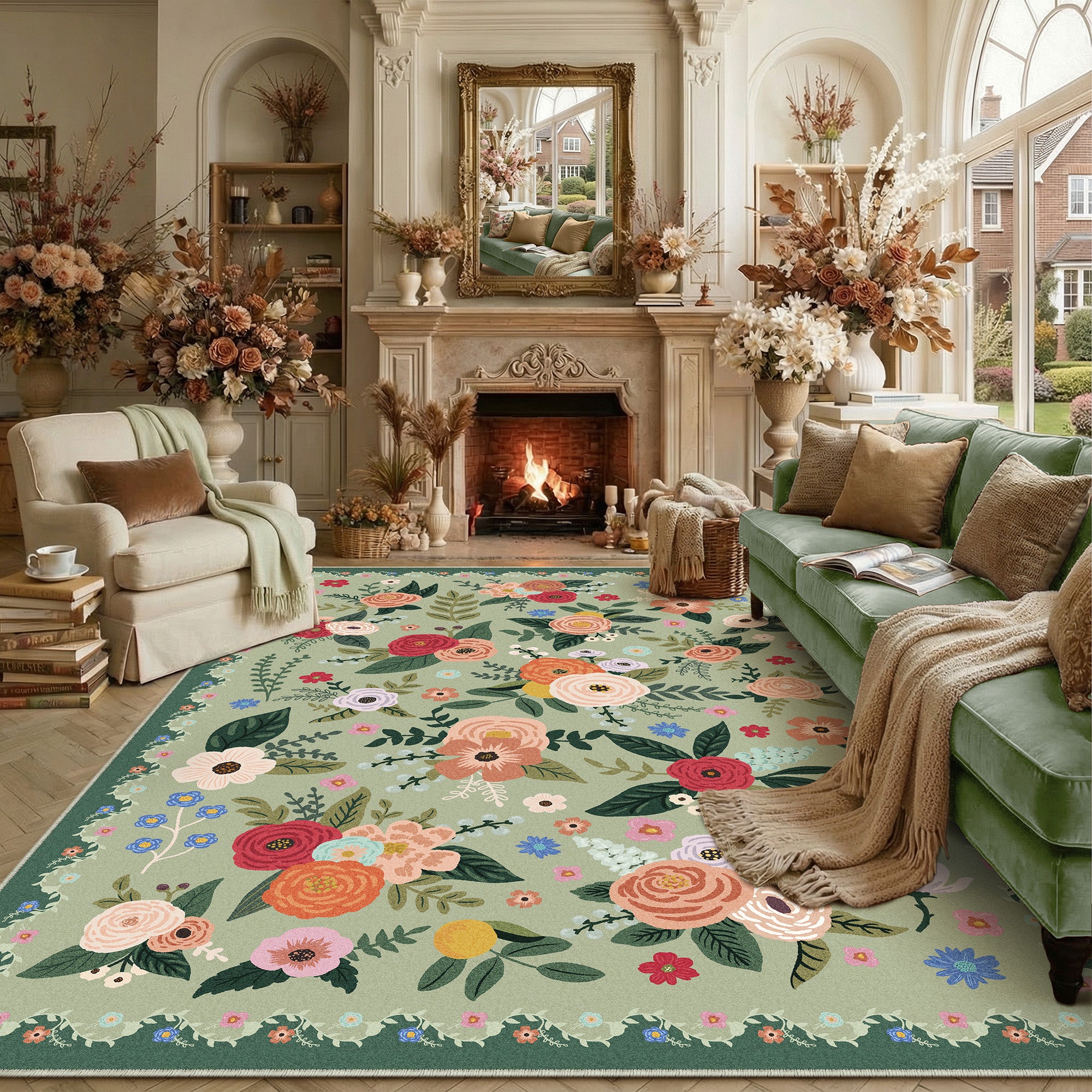 Alice Reverie Green Rug