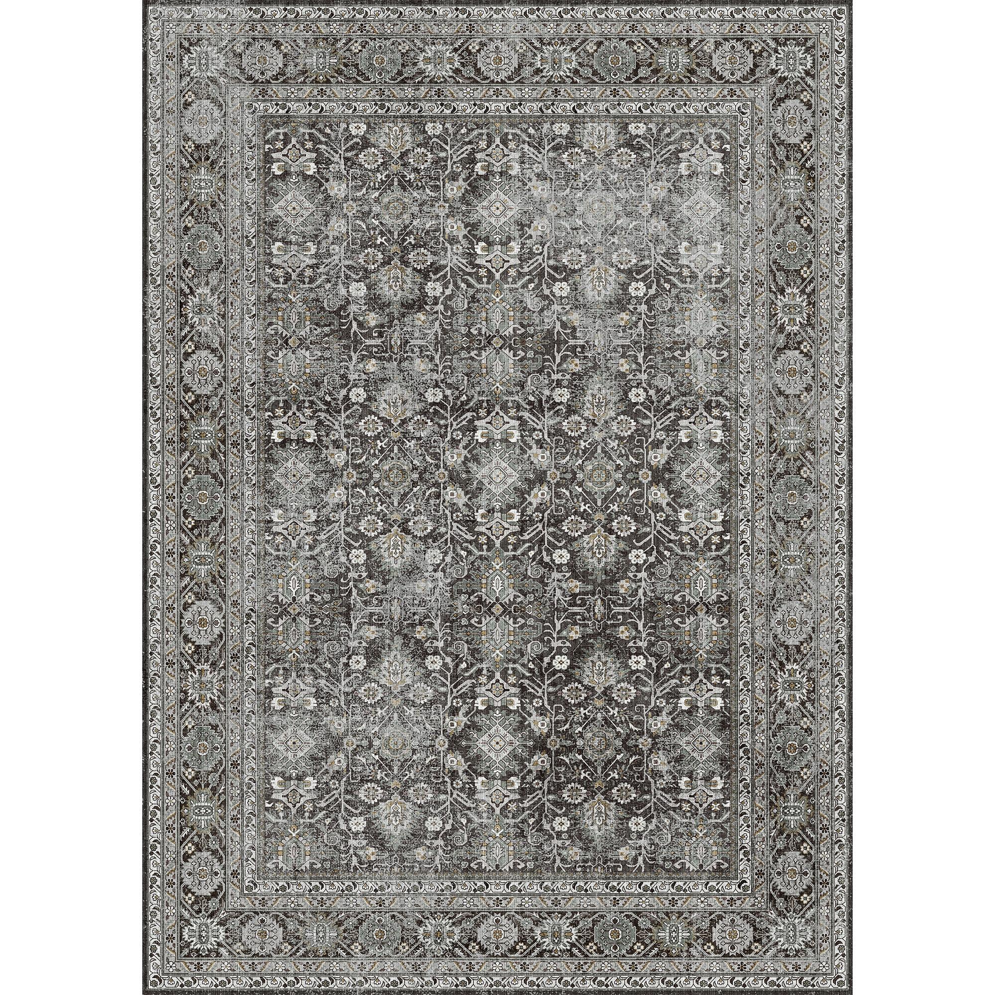 Mocha Serenity Black Rug