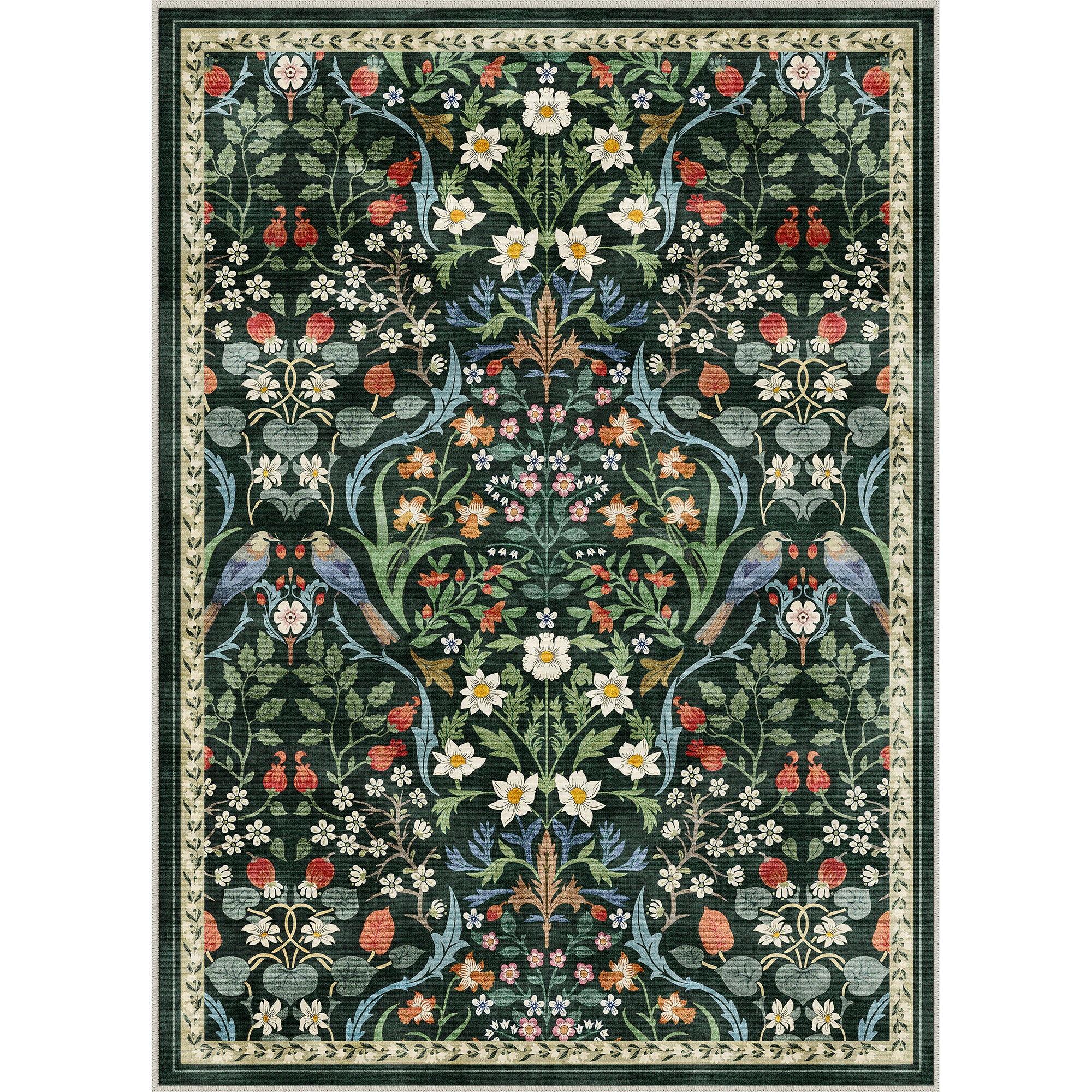 Spring Bloom Green Rug