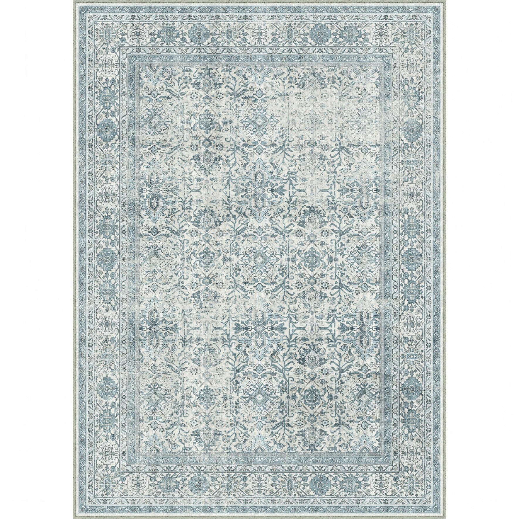 Mocha Serenity Blue Rug