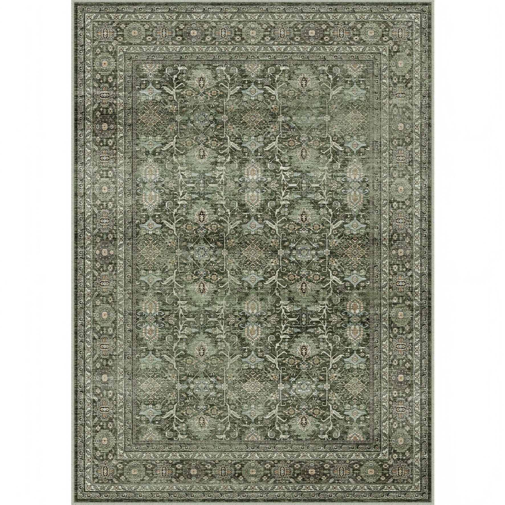 Mocha Serenity Green Rug