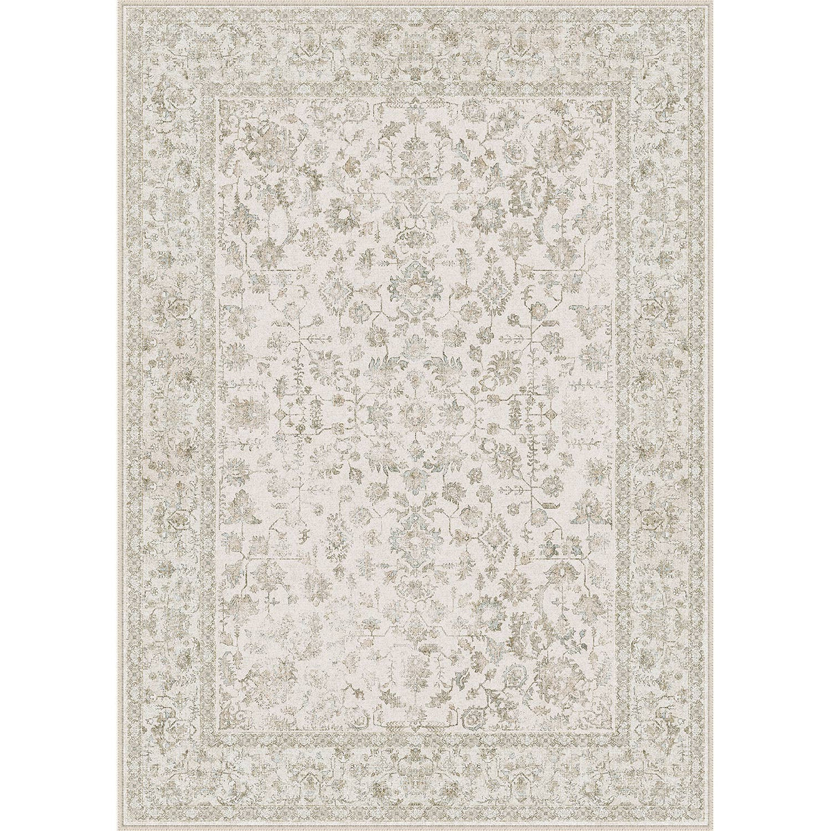 Timeless Vine Beige White Rug