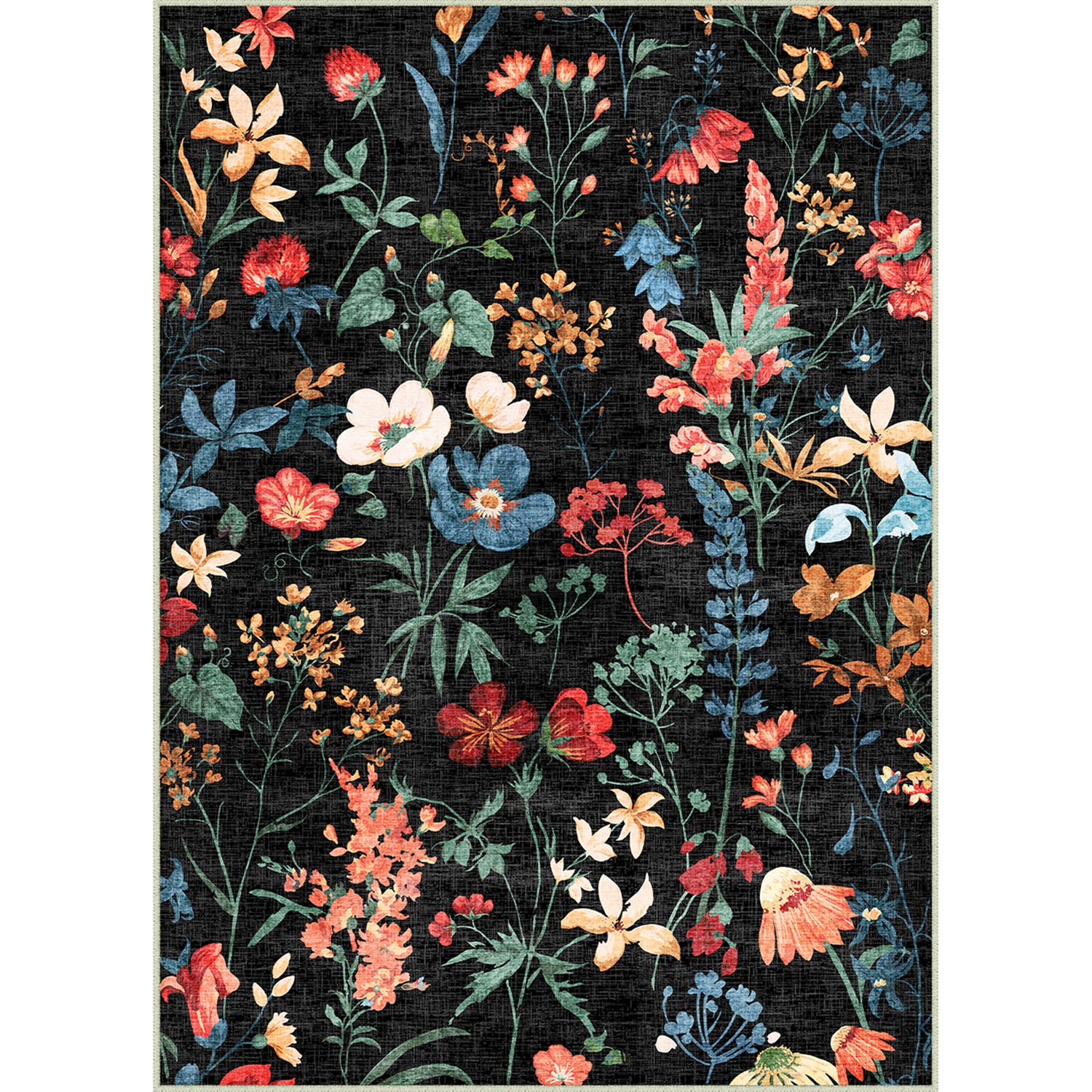 Eden Petals Black Rug