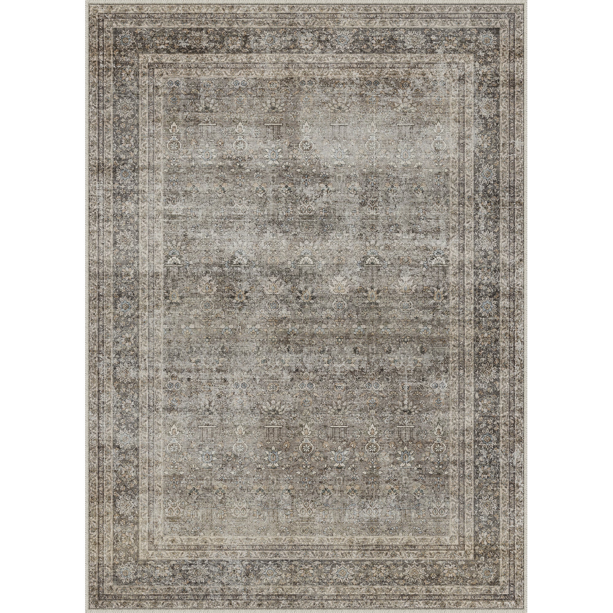 Raya Garden Gray Brown Rug