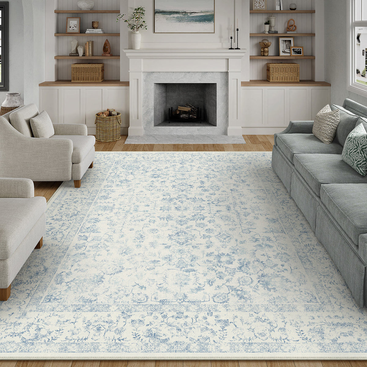 Timeless Vine Blue Rug