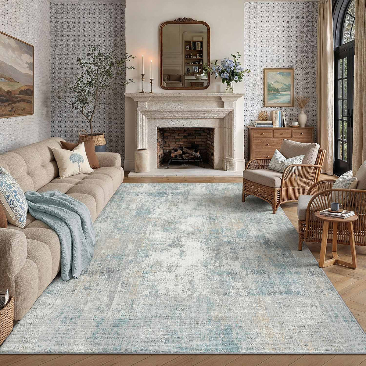 Starry Muse Blue Rug