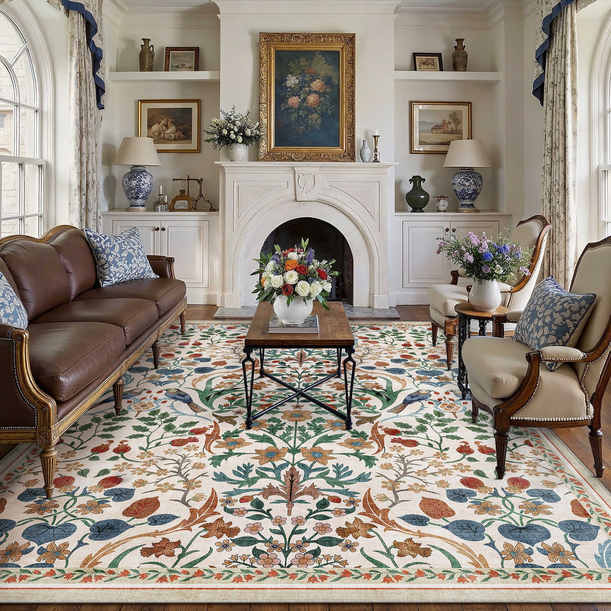 Spring Bloom Beige Rug
