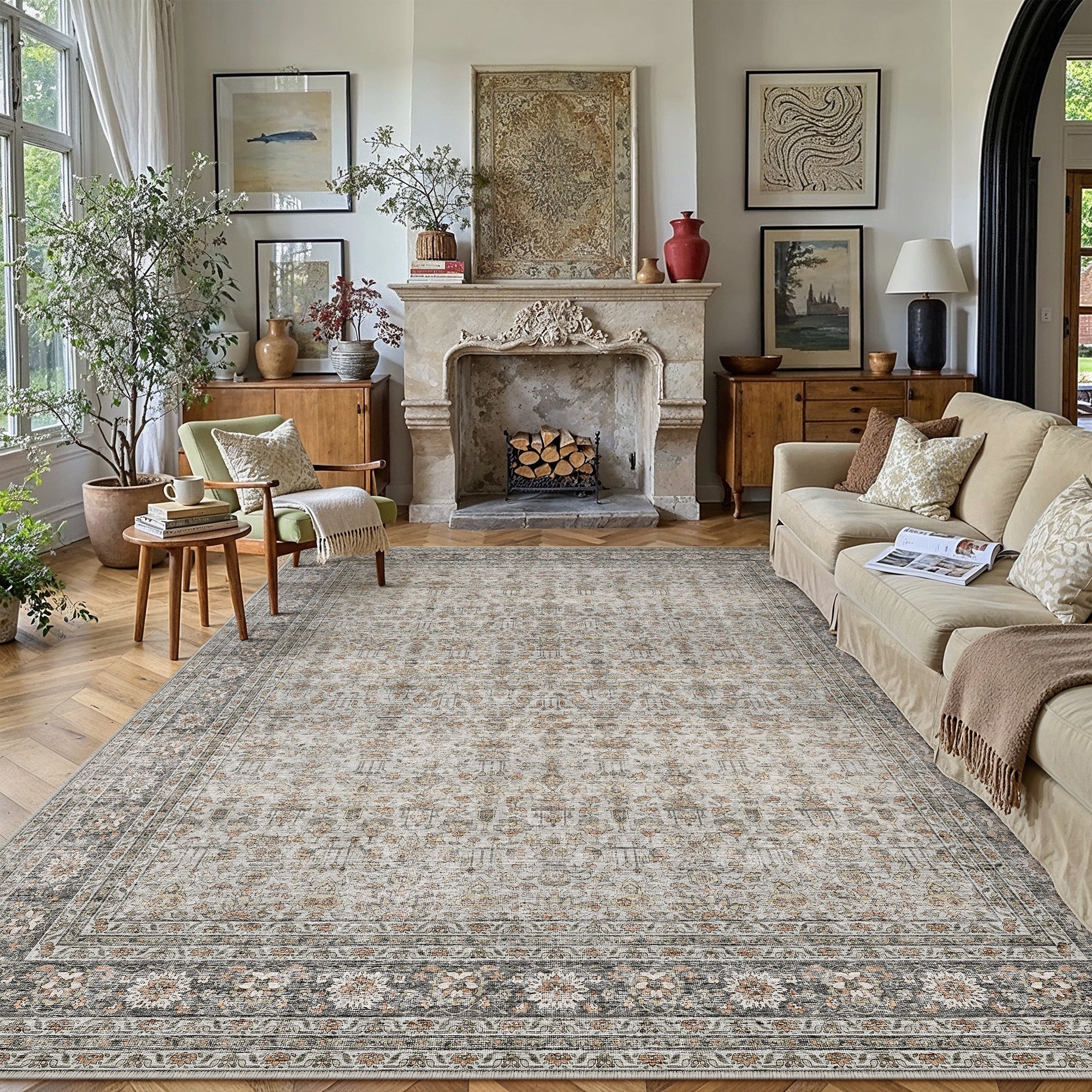 Raya Garden Taupe Rug